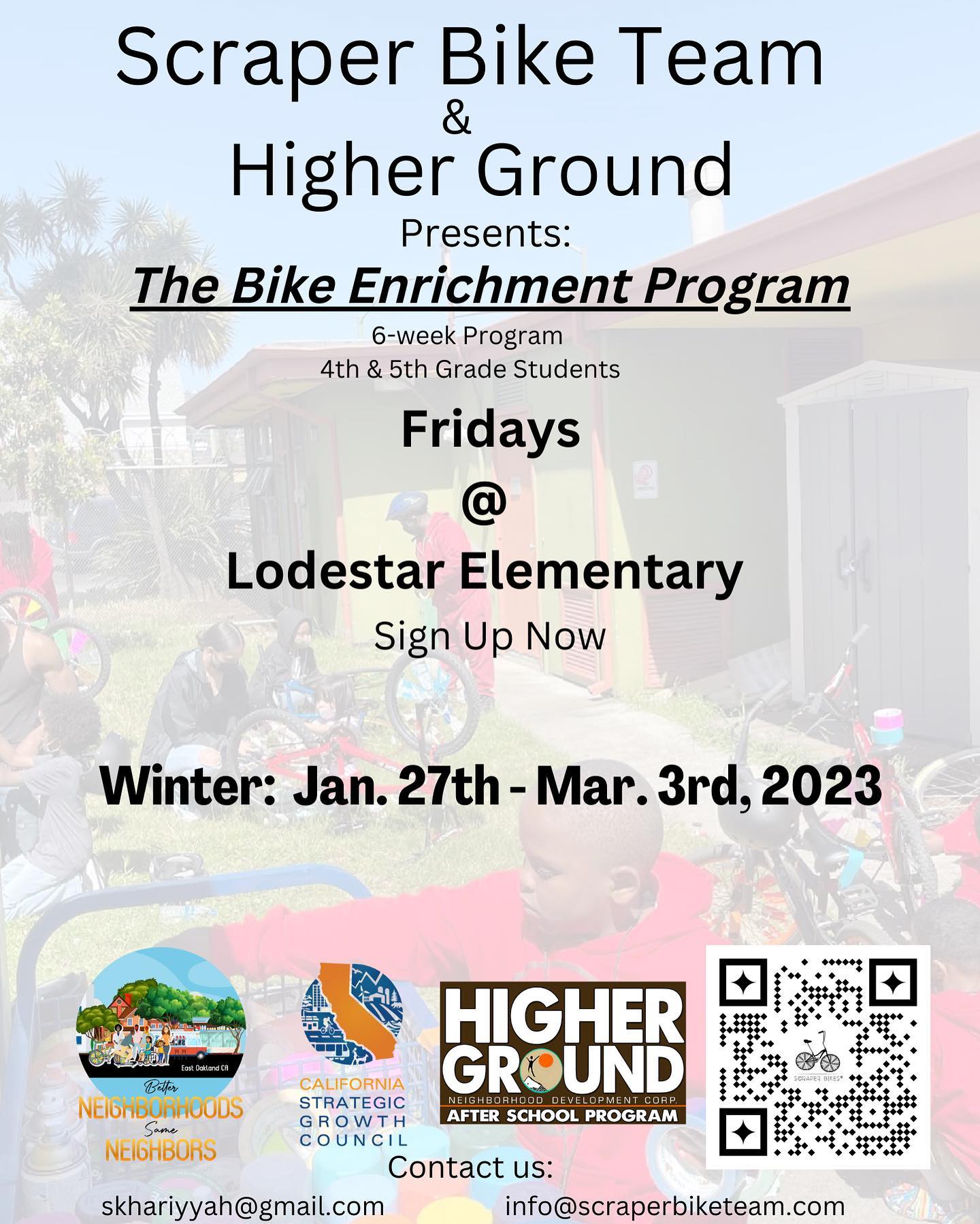 Bike enrichment program at Lodestar Elementary